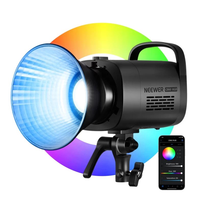 Neewer 100W 5600K LED Video Light, Bowens Mount Daylight Balanced LED Continuous Lighting CRI 97+ With 2.4G Remote For YouTube