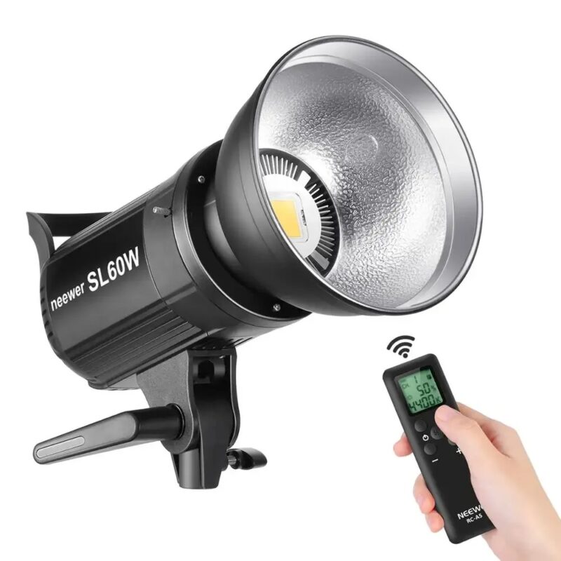 Neewer SL-60W LED Video Light White 5600K Version, 60W CRI 95+, TLCI 90+ With Remote Control And Reflector, Continuous Lighting