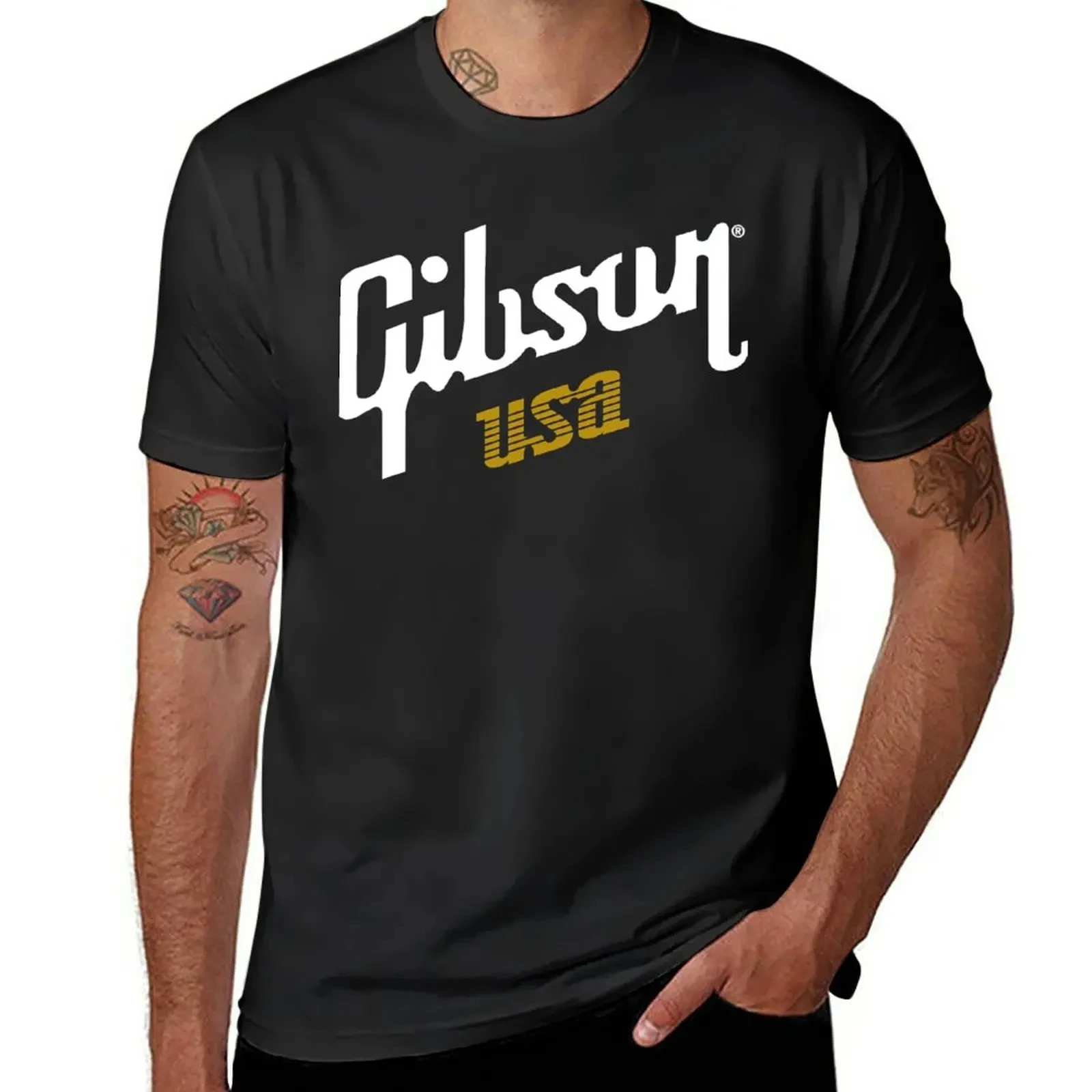 2024 New Gibson USA T-Shirt Quick-drying T-shirt Plus Size T Shirts Quick Drying T-shirt Aesthetic Clothing Plain T Shirts Men