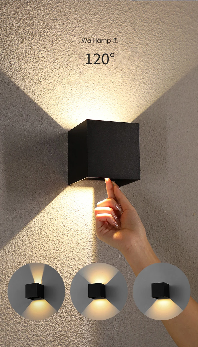 6W 10W Waterproof AC110V 220V Surface Mounted LED Wall Light Modern Nordic Luminaire Indoor Wall Lamps Living Room Porch Outdoor