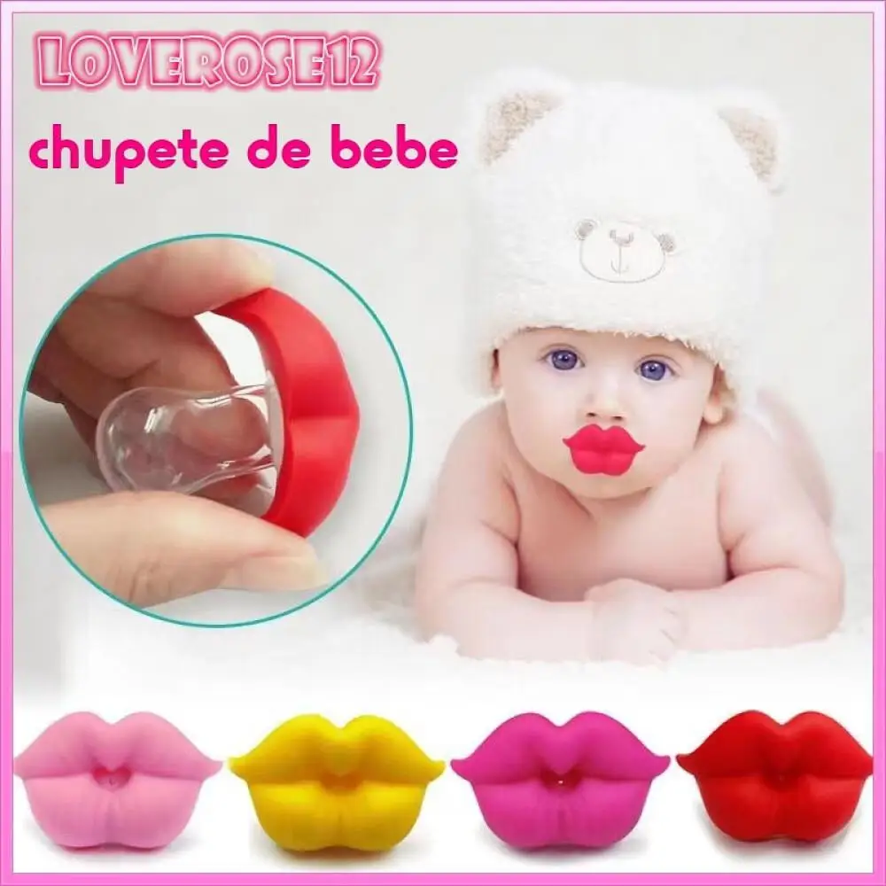 Baby Silicone Pacifiers Photography Accessories Pacifiers Funny & Quirky Comfort Pacifiers Thick Lip Pacifiers 0-6-18 Months