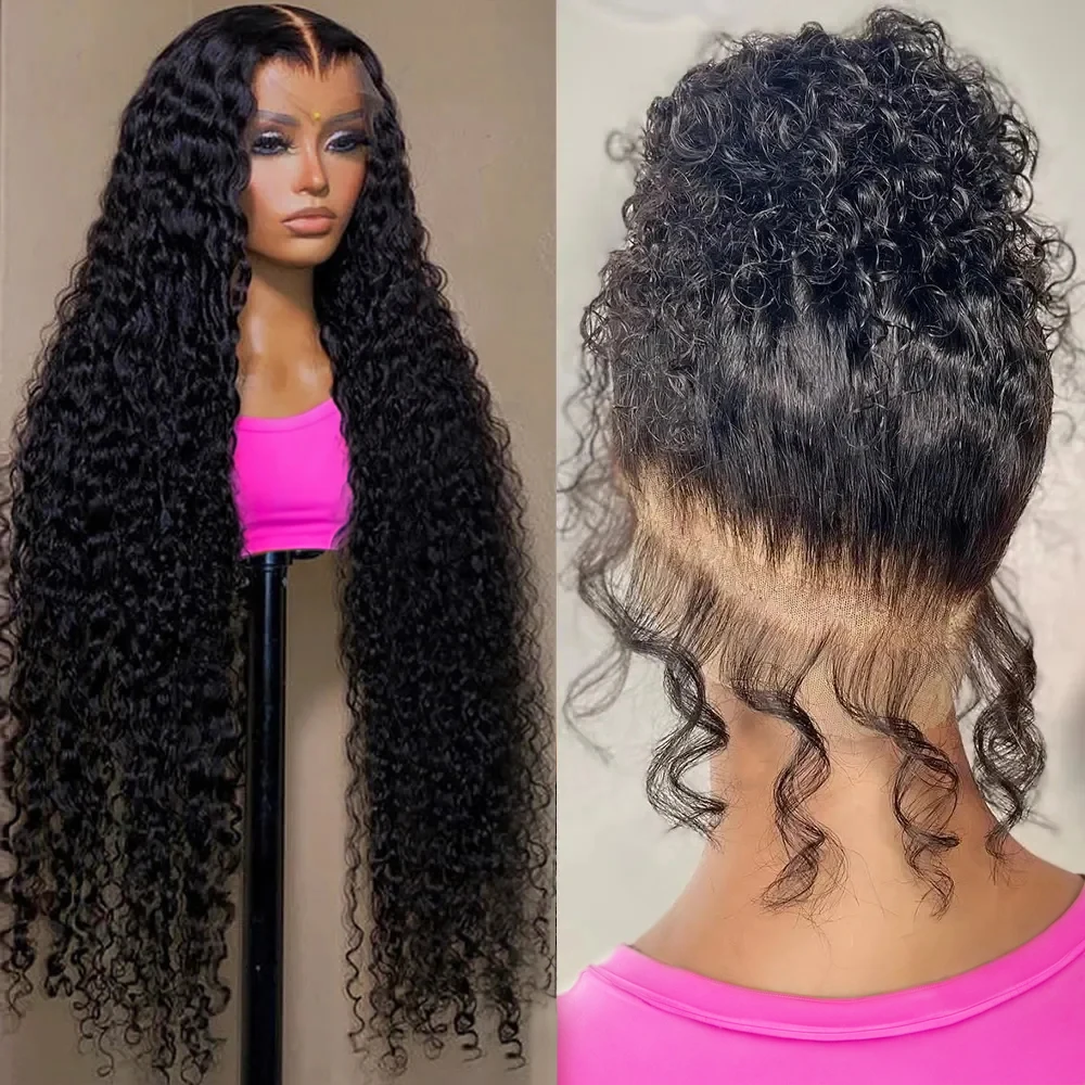 HD Water Wave 360 Full Lace Front Wig 13x4 Loose Deep Wave Lace Frontal Wigs 4X4 Closure Wigs Curly Human Hair Wig 250 Density