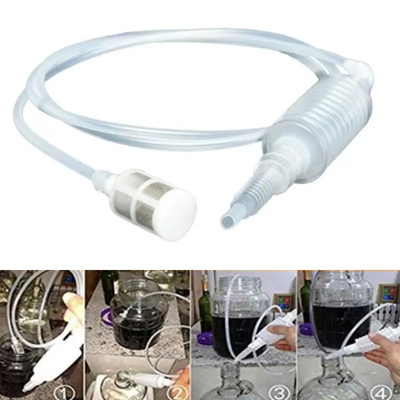 Home brewing siphon hose wine beer making tool brewing food grade materials selling Hand Hop Knead Siphon Filter