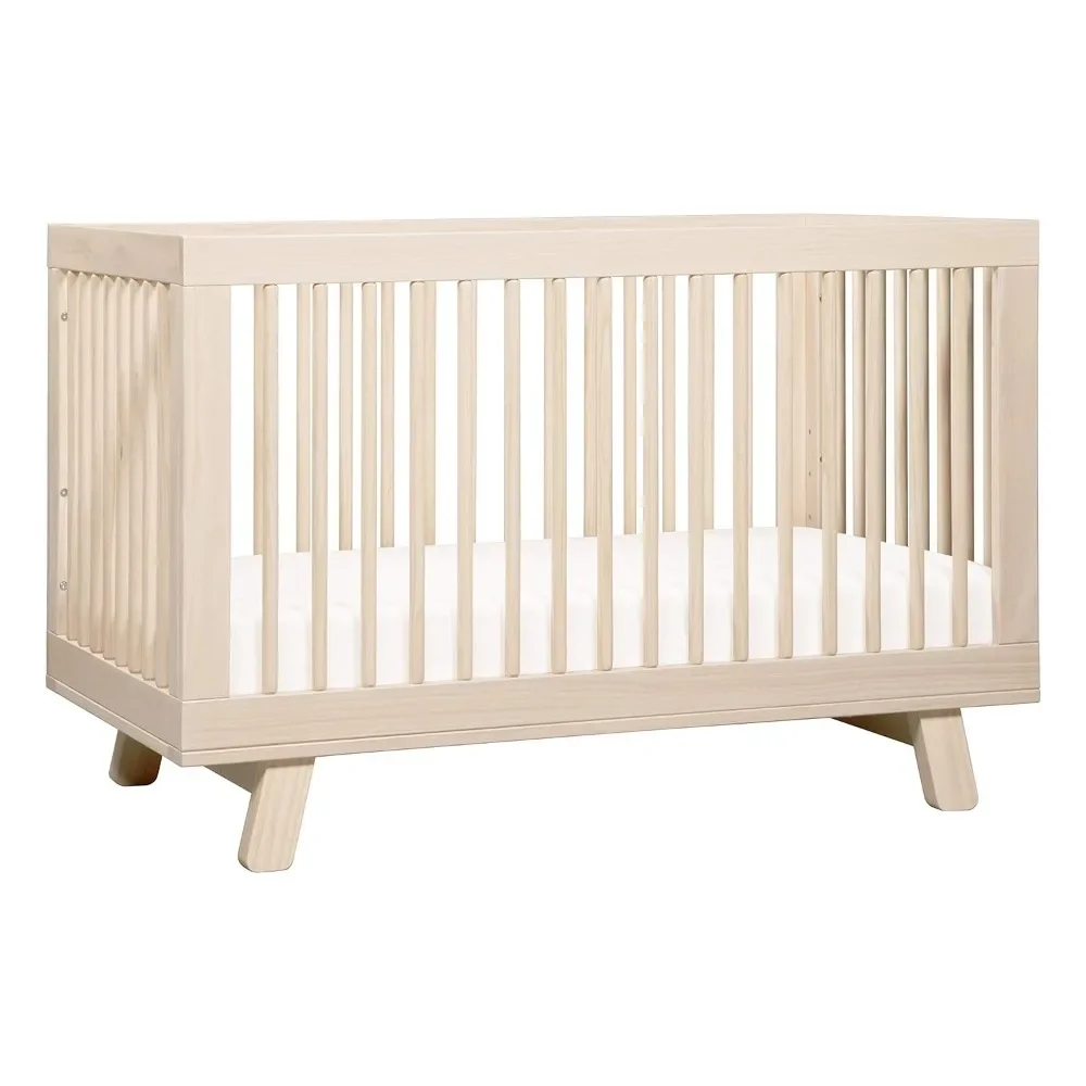 Hudson 3-in-1 Convertible Crib with Toddler Bed Conversion Kit£¬Sustainable design baby cribs in Washed Natural