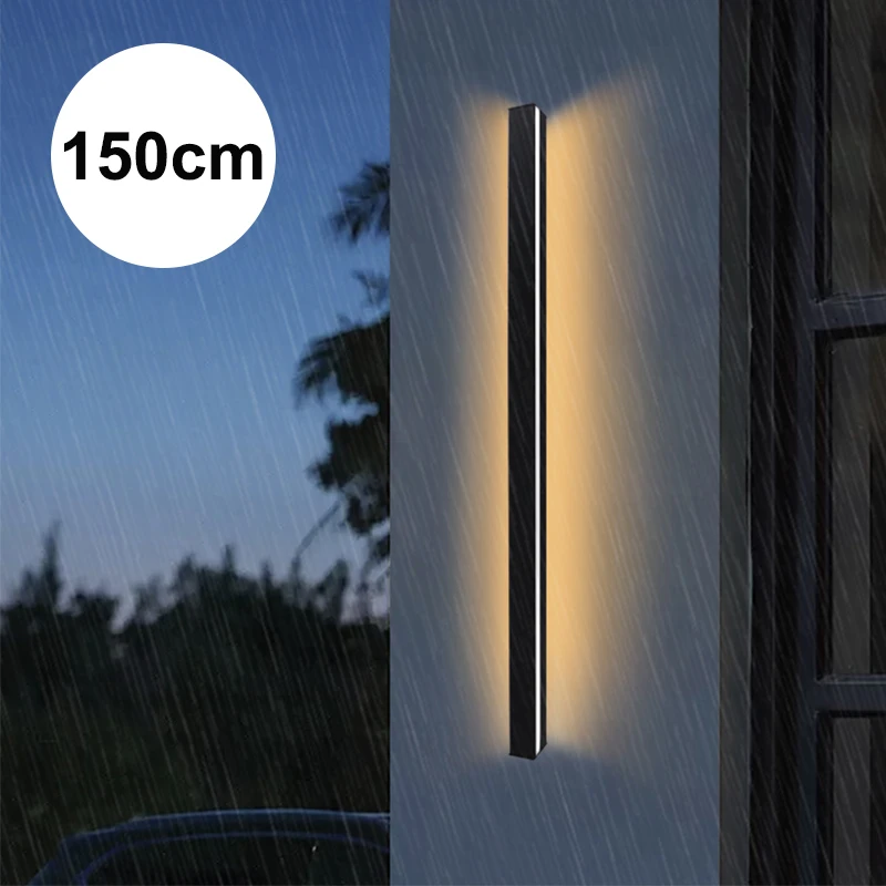 Long Wall Lamps Outdoor Waterproof Line Minimalist Light Long Strip Garden Decoration Villa Background Wall Garden Lights IP65
