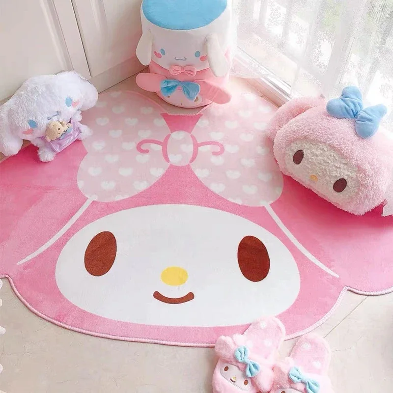 Sanrio My Melody Carpet Bedside Blanket Floor Mat Dressing Table Cushion Girl Room Bedroom Decorative Pashmina Carpet