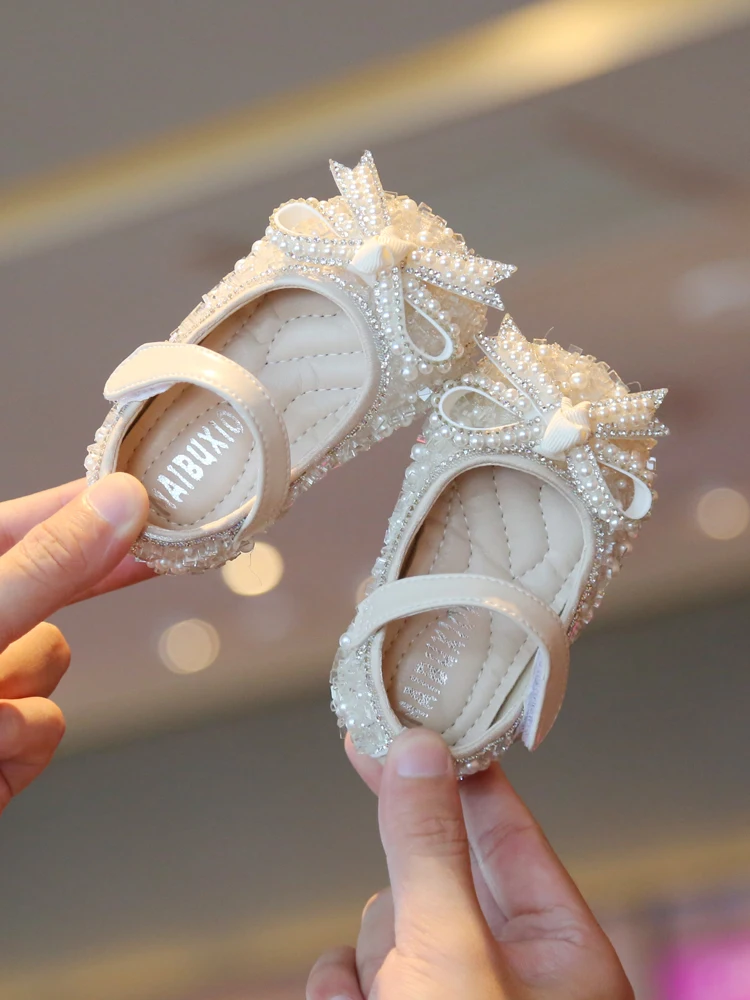 Spring Autumn Fashion Girl Princess Baby Toddler Shoes Soft-soled Children's Flats Leather Shoes Baby Mary Janes Shoes