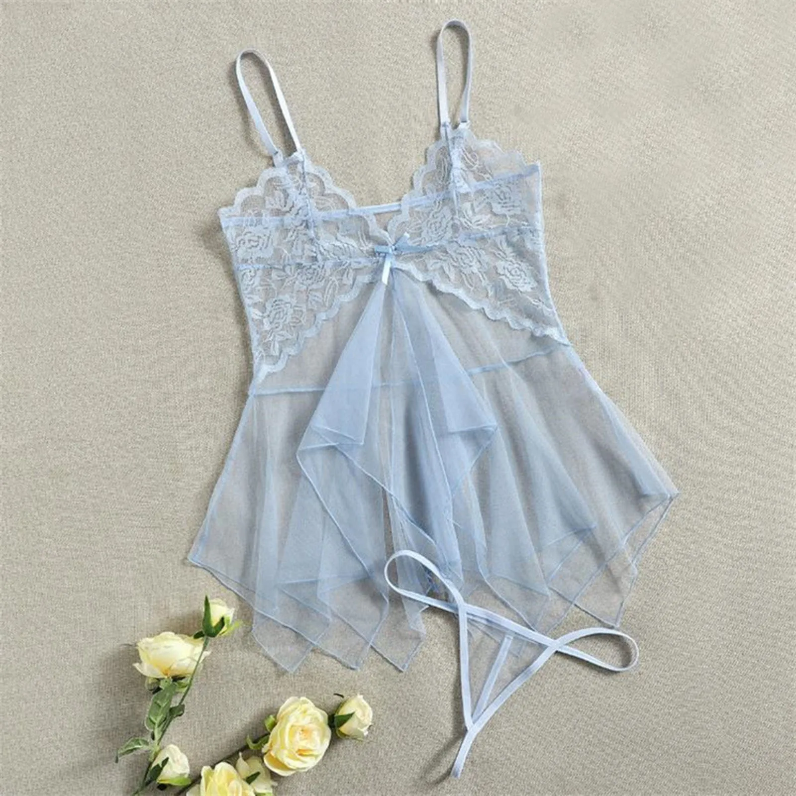 Women's Lace Fluoroscopy Beauty Tulle Elegant Reverie Sexy Lingerie Lingerie for Women Christmas Skirt